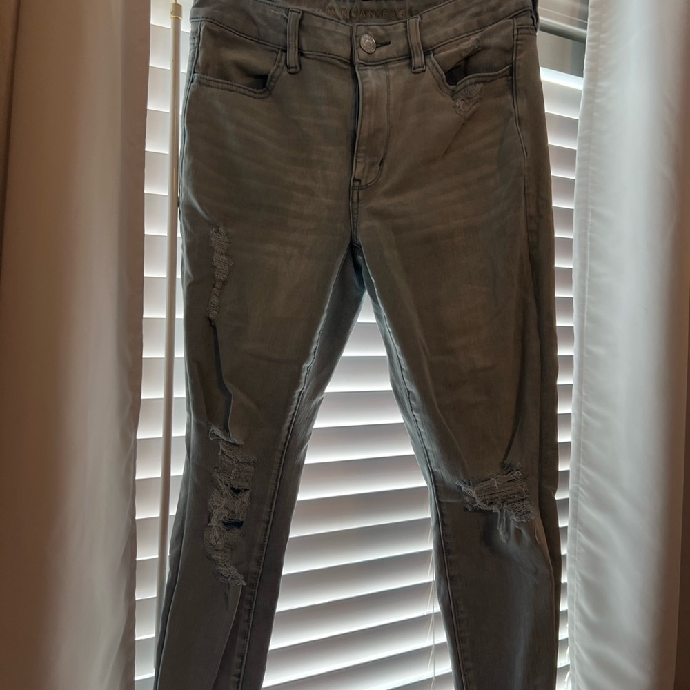 Distressed Light Blue Jeans